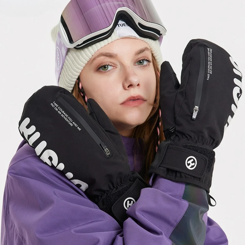 

Adult Ski Glove Winter Women Men Waterproof Professional 2025 New Snowboarding Warm Skiing Glove Five Fingers Mitten Snow Gloves