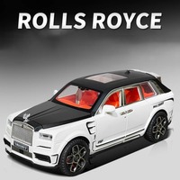 Scale 1:24 Rolls Royce Cullinan Mansory Car Model Toy Alloy Body Rubber Tires SUV Models Simulation Sound Light Kids Presents