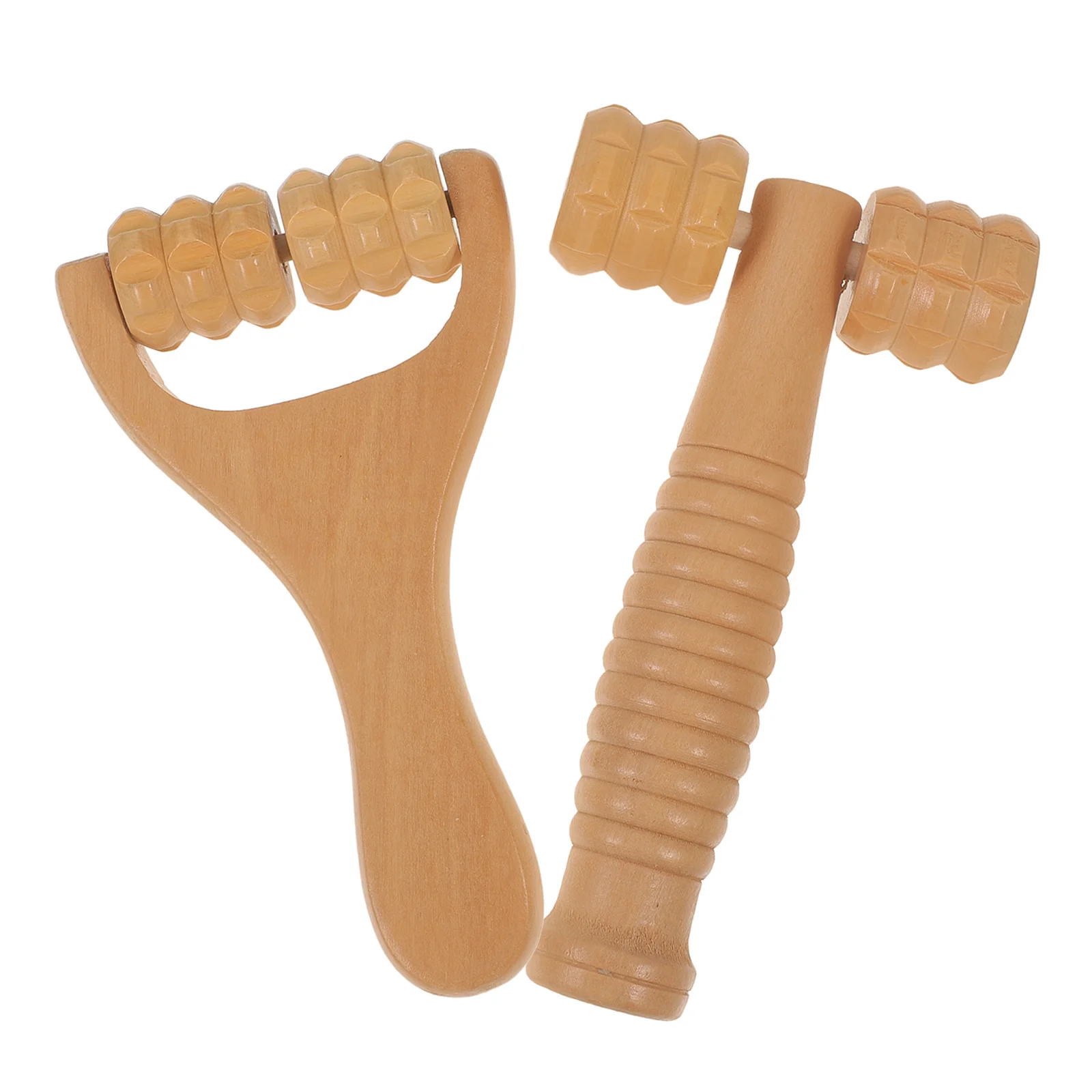 

2pcs Wooden Massage Tools Foot Back Roller Handheld Portable Body Relaxation Tool Travel Home Neck Shoulder Pain Relief wood