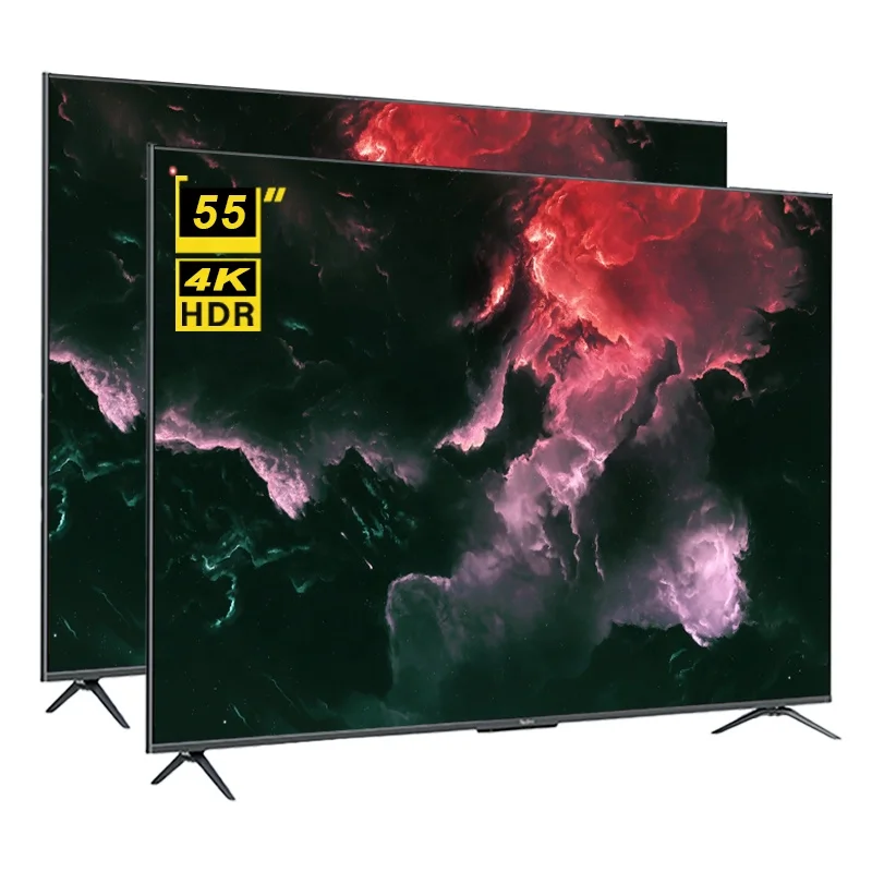 Advanced Customization STLF ZJW OEM ODM 55" Inch Tempered Glass 55'' Frameless Television 4K 2K Smart TV Android Digital Televis