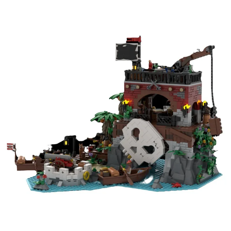 

MOC Skull Island Building Block Castle Model Building Scene Kids Puzzle Collection Bricks Toys