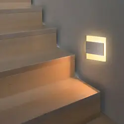 Modern LED Step Lights Indoor Stair Wall Light Fixtures Embedded Footlights Deck Decor Night Lights 3W Recessed Landscape Lights