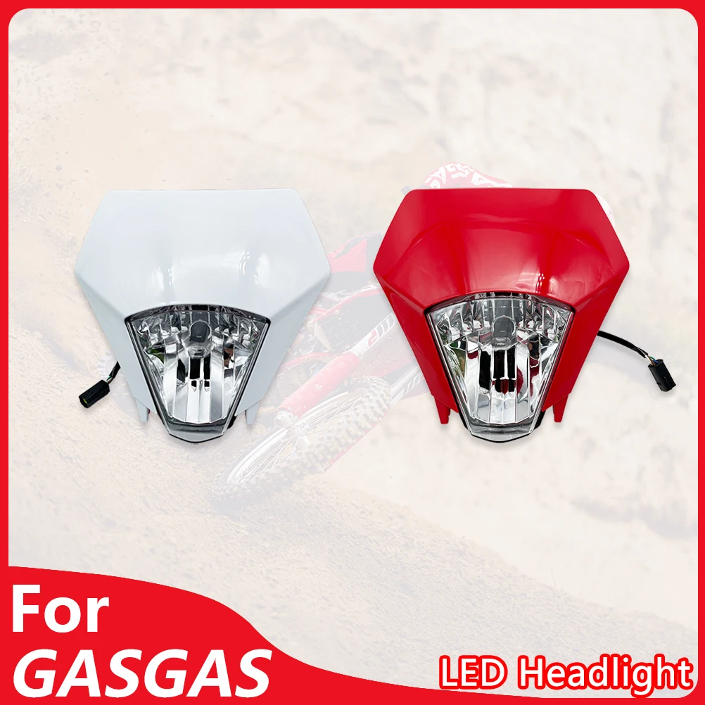 Motorcycle For GASGAS LED Unit Headlight Assembly Headlamp Housing Cover Head Light Mask Guard EC ECF ES EWF 250 350 450 2024