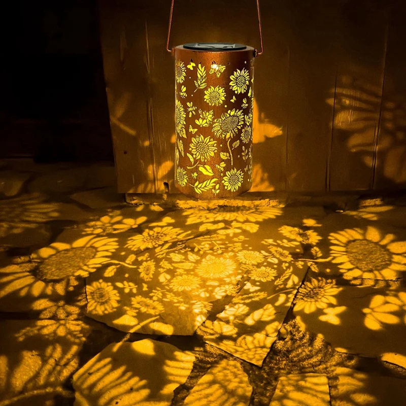 Lentera Surya Bunga Matahari Luar Ruangan Tahan Air, Hadiah Ulang Tahun Untuk Wanita Ibu Nenek, Lampu Surya Gantung Untuk Halaman, Teras