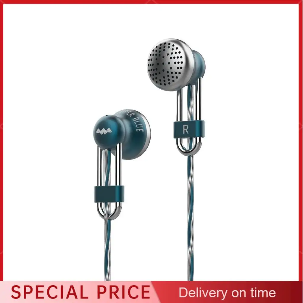 Smabat Super Blue Flagship in-ear Headphones High Sound Quality Labyrinth Acoustic Structure Wired Hifi Music SuperBlue