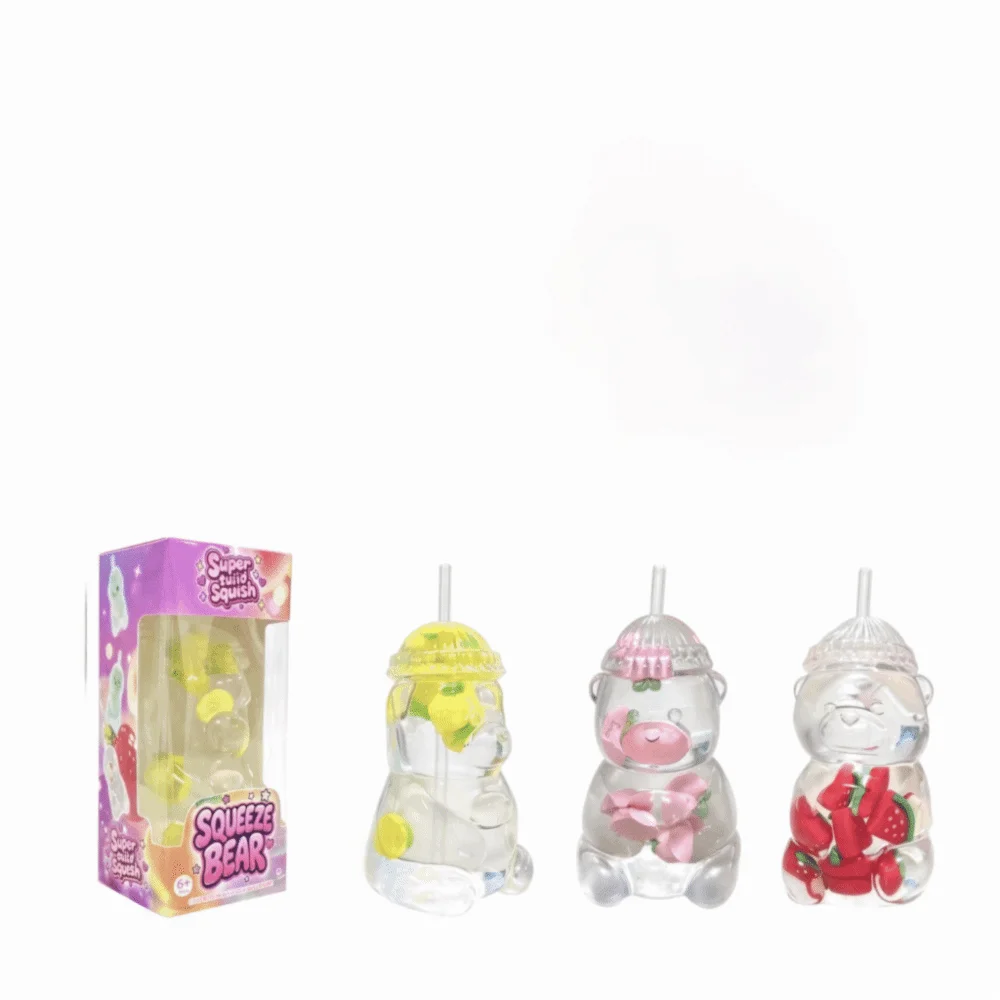 Animal Cartoon Bear Squishy Simulation Fruit TPR Fidget Maltose Filled Slow Rebound Slow Rising For Adults