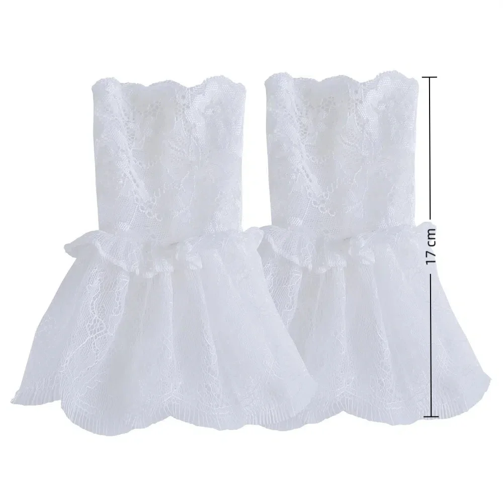 

Fashion All-match Ruffle Fake Sleeve Pleated Sun Protection Detachable Sleeve Cuffs Lolita False Cuffs Wedding Dress Accessories