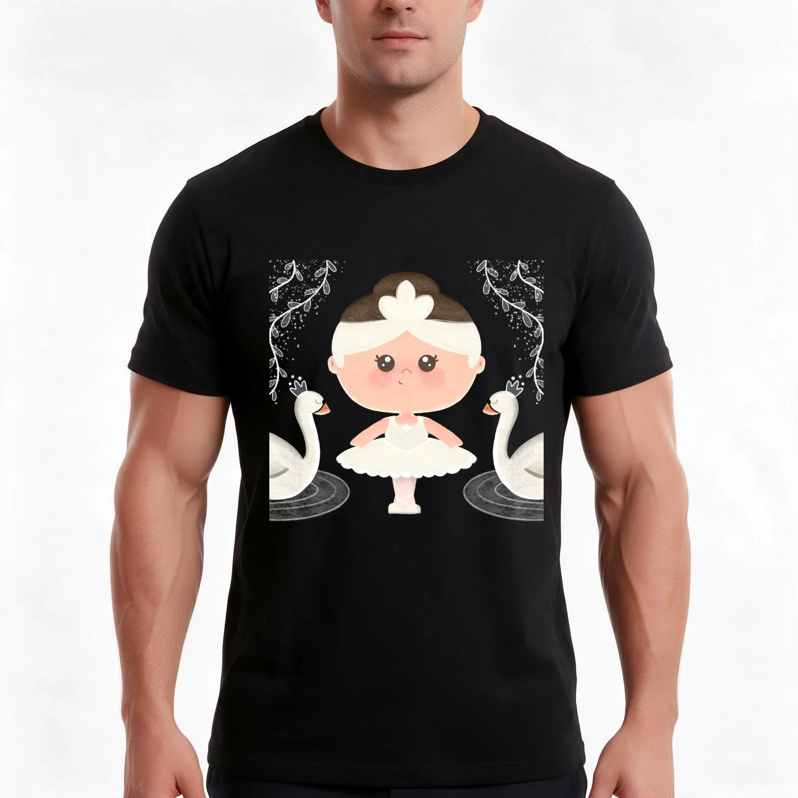 Swan Lake, Odette ? irmabonet T-Shirt, Summer Casual Cotton Tee, Oversized Streetwear Tops, Vintage Graphic Print, 100% Cotton