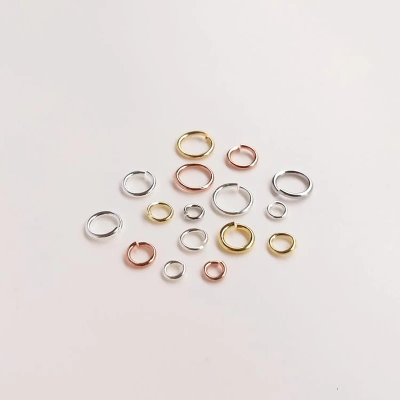 

100 pieces DIY Connection Rings For Jewelry Making Supplies 14k Real Gold Plated Brass Metal Open Jump Ring Accessories