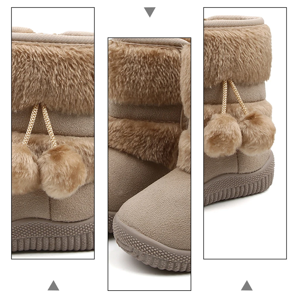 

Toddler Cotton Shoes Boots for Girls Winter Warm Snow Prewalker Snowshoes Toddlers