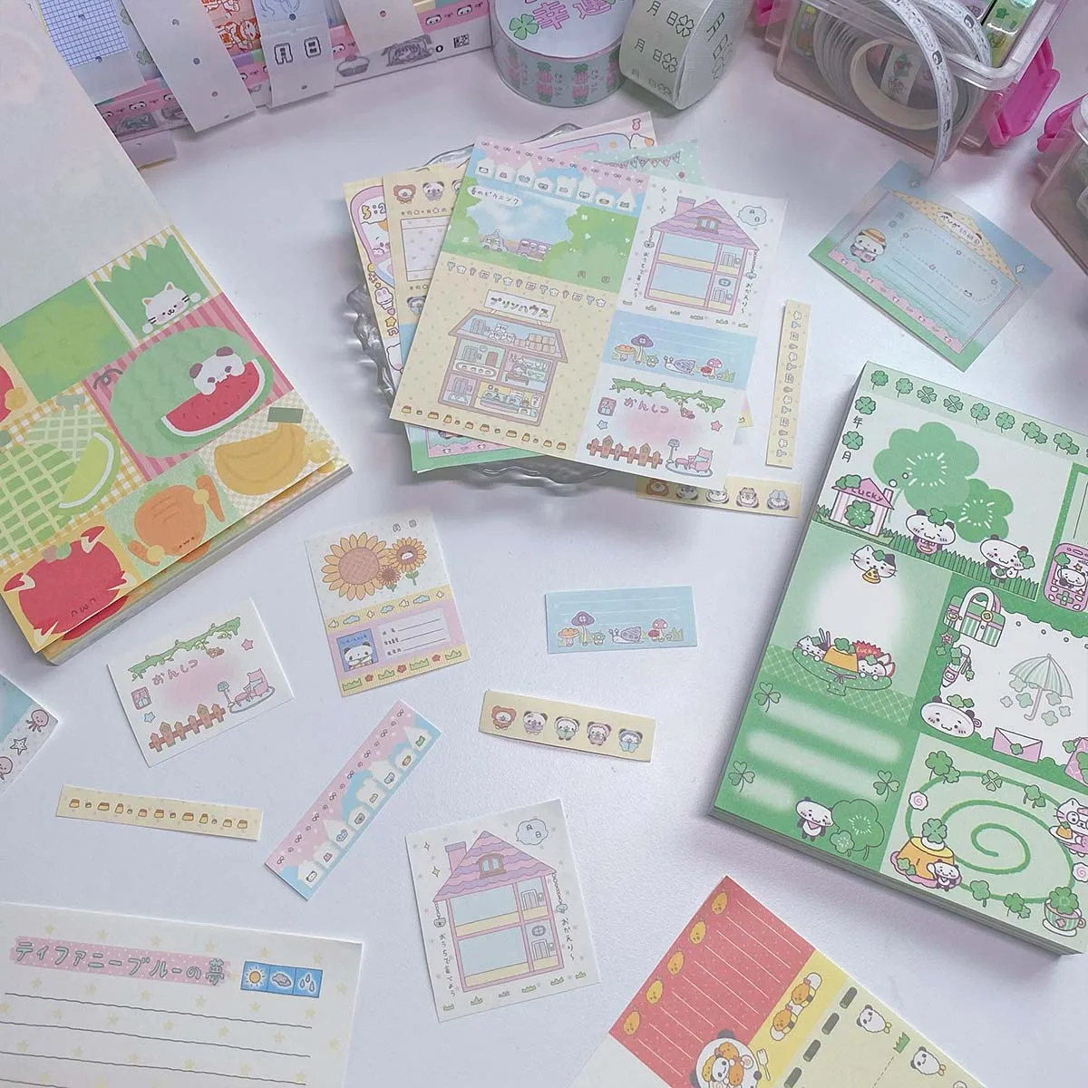 120 fogli Memo pad collezione 12 stili Kawaii Memo Paper Scrapbooking materiale cartaceo per arte artigianato fai da te Album Journal Planner