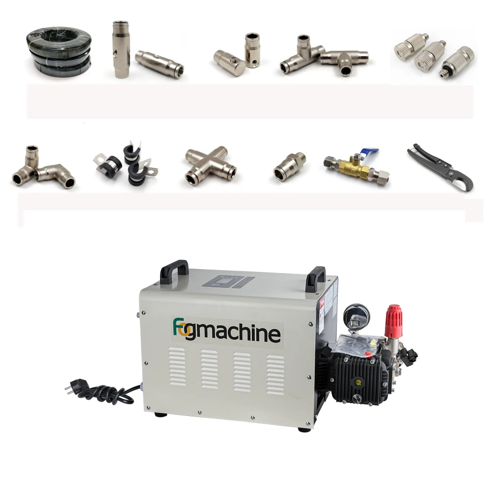 

High Pressure Fog Machine, Water Misting Machine, Misting Cool Fog System,15L 3KW High Pump Motor Power Fog Machine