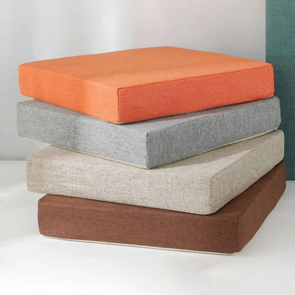 Seat Cushion With Anti-Slip Rubber Back Zipper Design Height Comfort Support Mat Chair Pillow For Chair Patio Living Room