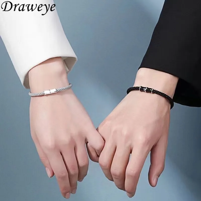 Draweye Bamboo Weave Bracelet for Women Exquisite Simple Couple Bangles Jewelry Fashion New Design Basics Pulseras Mujer