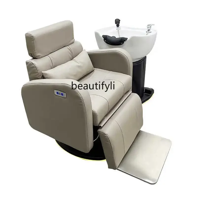 Electric Massage Hair Care Chair Hairdressing Multifunctional Rotating Scalp Care Chair Hair Care Hall Shampoo Chair