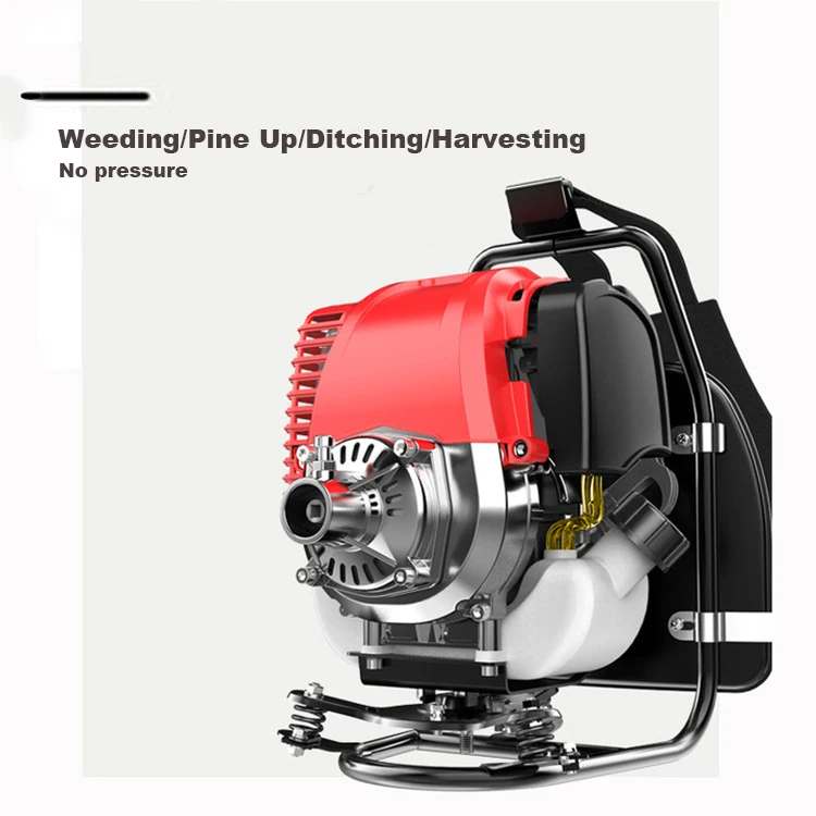 4 Stroke Engine Lawn Mower 145 Gasoline Engine Knapsack Petrol Mower Brush Cutter 2.5HP Multifunction Currowing Gardening tools