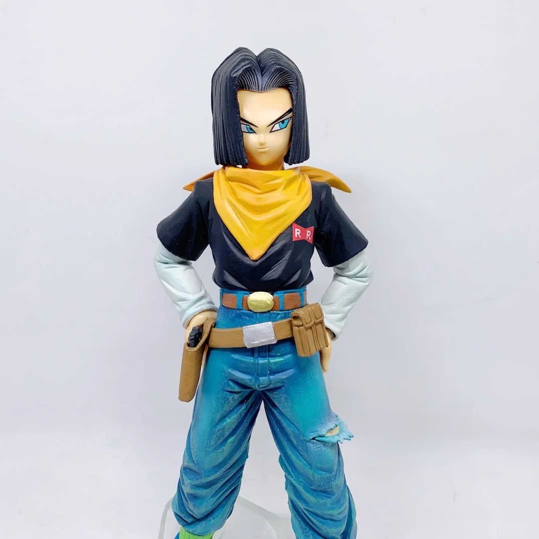 Figurines d'action en PVC Anime Dragon Ball Z, jouets modèles de Collection pour enfants, cadeaux de noël, Android 17, 18, 25cm