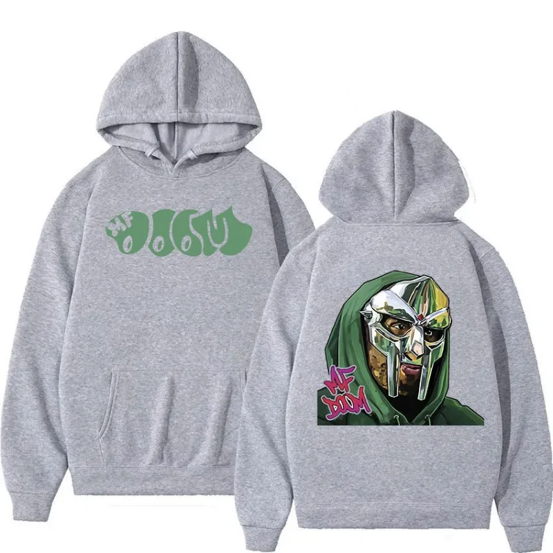 المغني Mf Doom Madlib Madvillain المعادن الوجه كنزة قطيفة النسيج الشارع موضة هوديي عادية تشغيل البلوز Cyberpunk