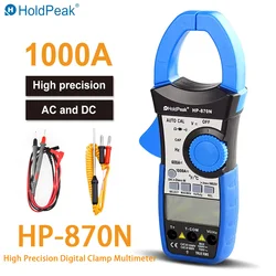 HoldPeak HP-870N Digital Clamp Meter - High-Precision Multimeter With Auto-Ranging, Overload Protection, And Backlit Display