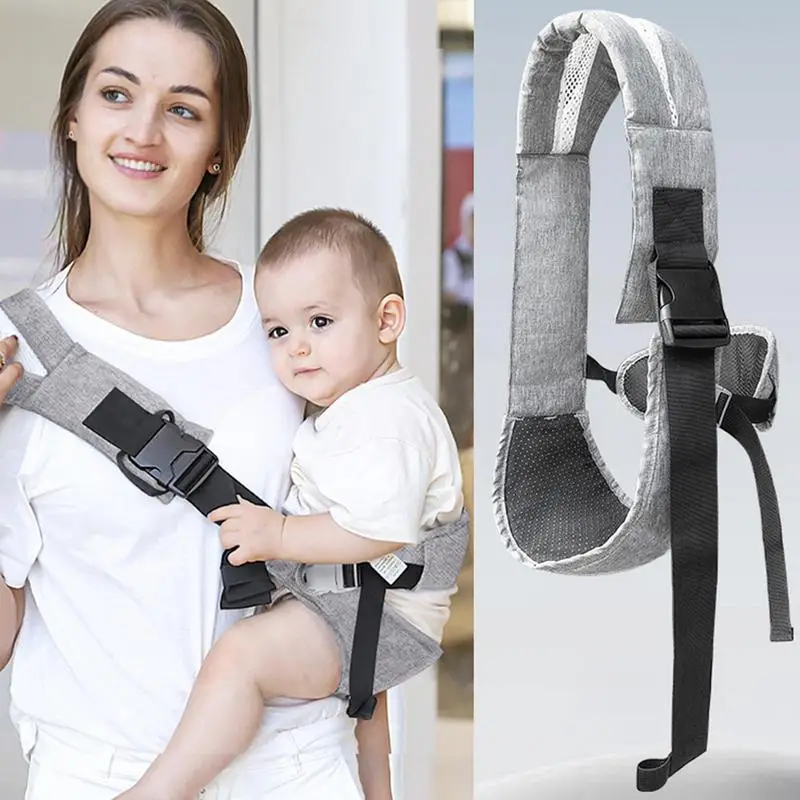 Portable Baby Carrier Adjustable Baby Holding Strap Cotton Material Baby Carrying Tool for Camping Car Travel Picnic and Home