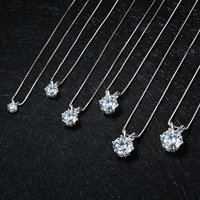 5-11mm 4CT 5CT D-E Moissanite Solitaire Pendant Necklace For Women Real 925 Silver Original Jewelry With GRA Certificate 0.5-3CT