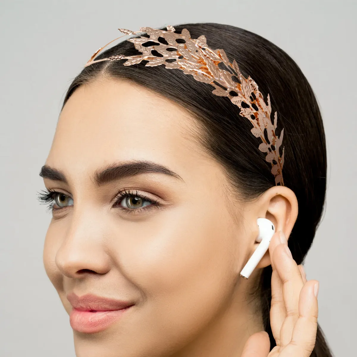 

1pc Baroque Headband Leaf Hair Accessories For Women Bridal Headdress Party Wedding Carnival Masquerade Alloy Female Hair Hoop