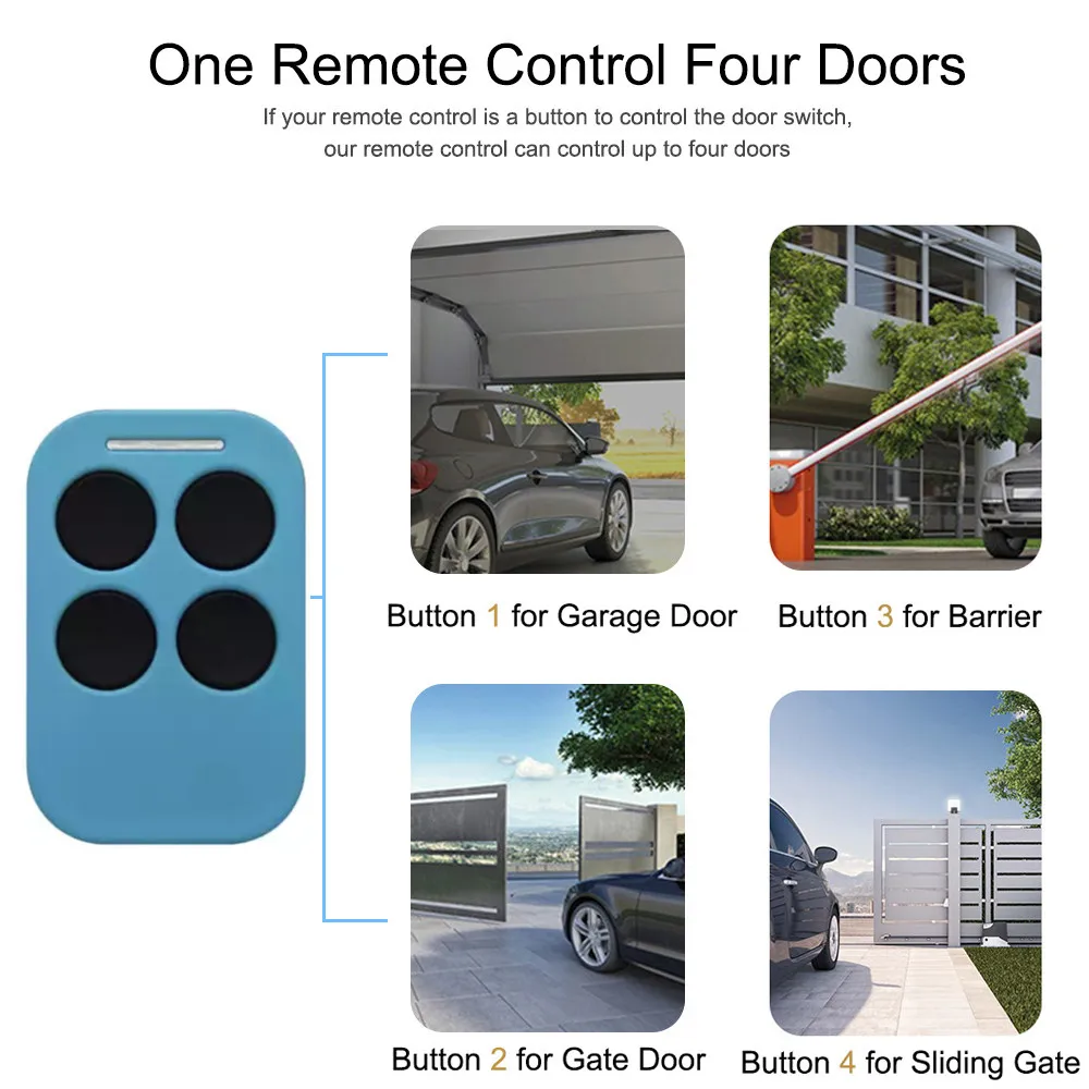 Télécommande de portail de garage 4 en 1, multifréquence 280-868MHz, barrière porte-clés 433mhz, partenaires de commande, code roulant, DOORHAN HORMANN