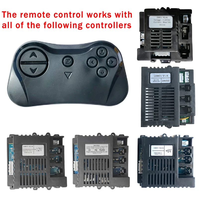 6V 12V ZM-DR01 DR04 V2.6 24V LDR01 V1.6 어린이 전기 자동차 원격 제어 및 수신기 연, 자동차 마더 보드 타기