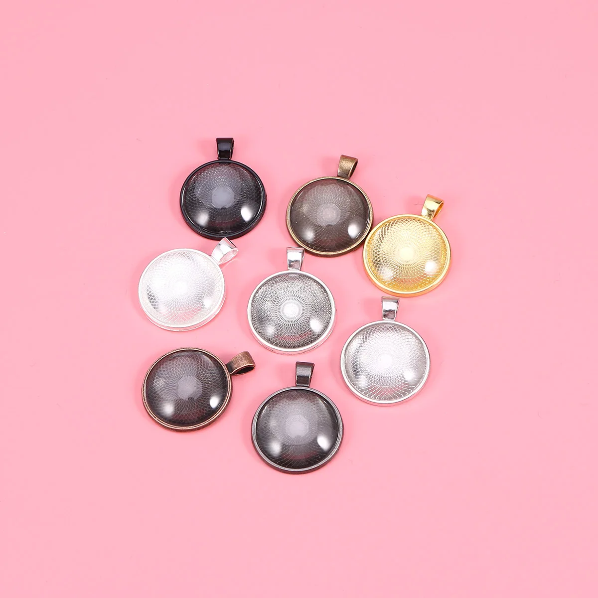 

120pcs Gemstone Pendant Alloy Charms Jewelry Making Supplies Craft Projects Bracelet Earrings Necklace Decorations DIY