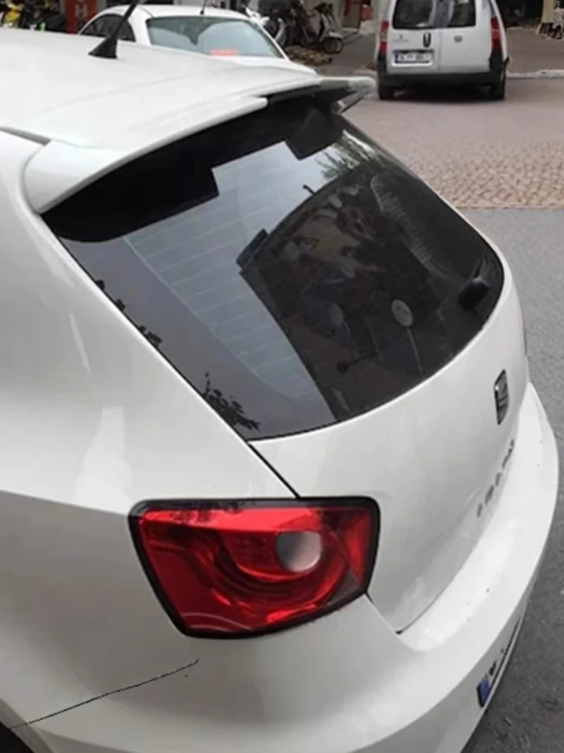 Becquet arrière de voiture à 5 portes, lèvre ABS brillant noir blanc, Kit de carrosserie pour SEAT Ibiza 6J Mk4 2008 à 2017