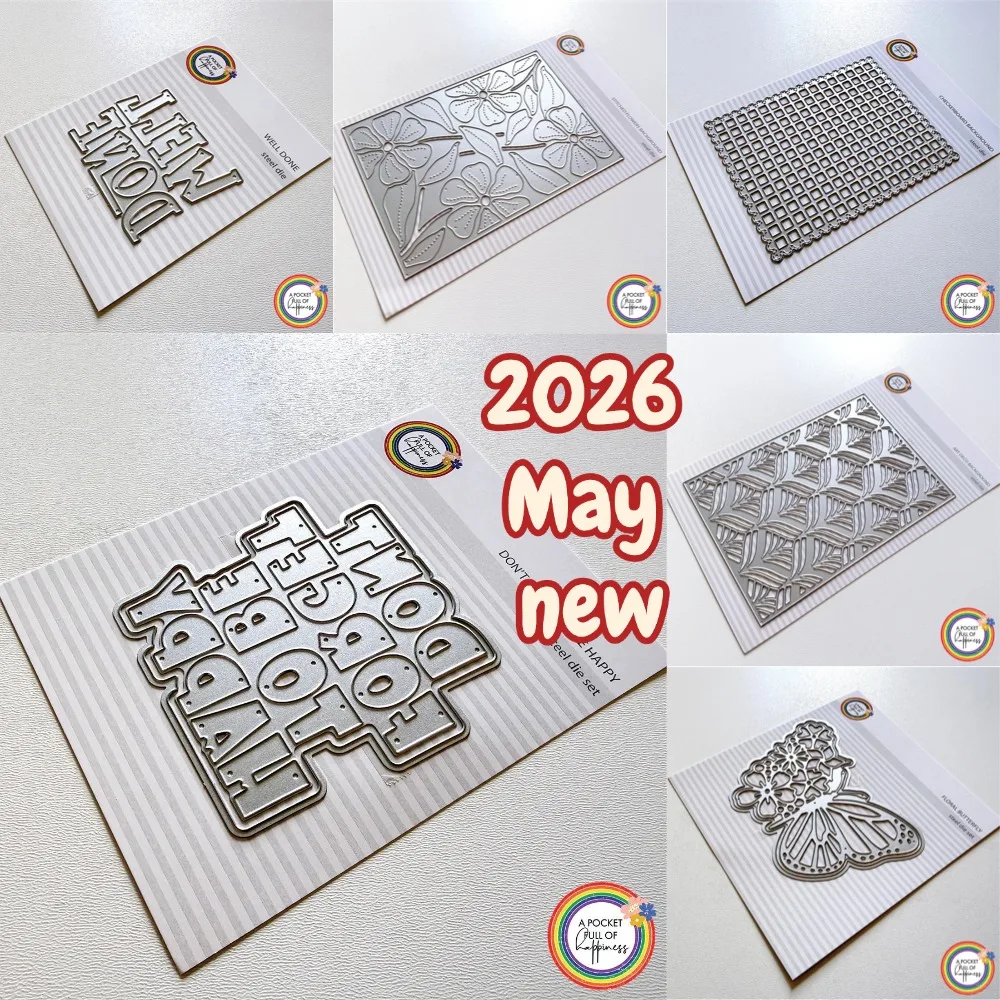 Süßigkeiten- und Kaffeetassen 2025, NEU, Stanzformen, Sammelalbum, Tagebuch, Dekoration, Schablone, Prägevorlage, DIY-Grußkarte, handgefertigt