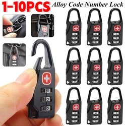 1-10PCS Alloy Safe Combination Code Number Lock Padlock for Bag Suitcase Travel Luggage Zipper Backpack Handbag Anti-theft Lock