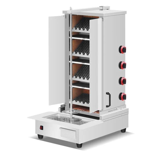 New Condition Charcoal Lava Stone Shawarma Machine Kebab Grill For Restaurant Use Doner Grill Machine