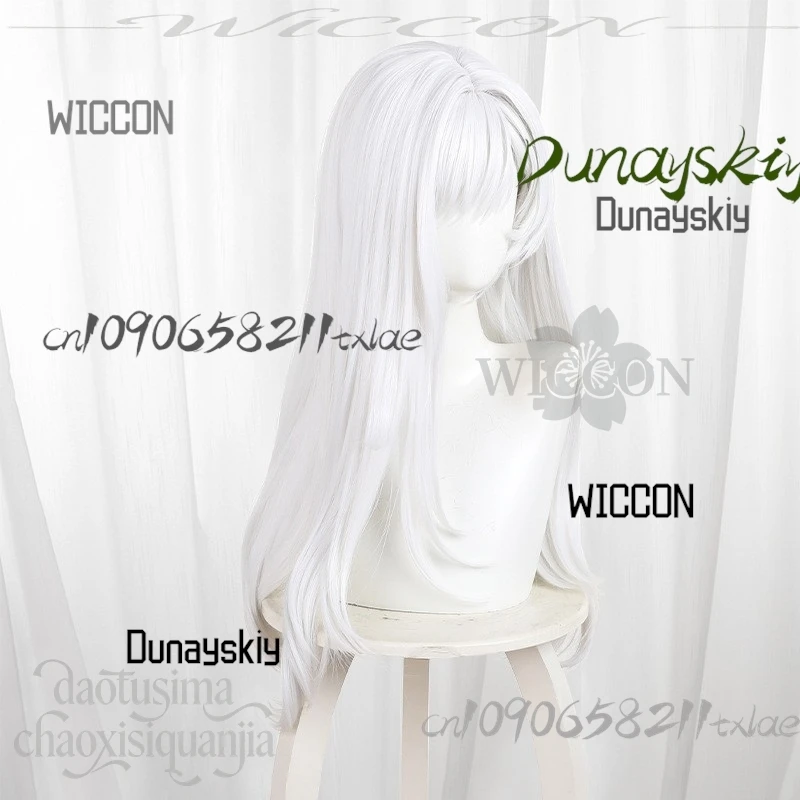 New Anime Game Duet Night Abyss Cosplay Berenica Long White Wig Synthetic Hair Y2K Cartoon Girls Halloween Christmas Party Cos view 5