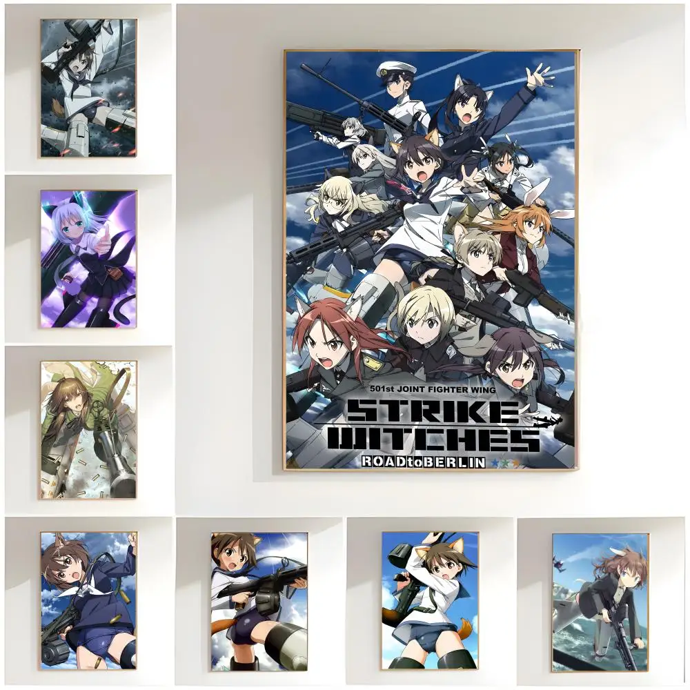 military anime Strike Witches Poster Classic Wall Art  Home Decor  Peel and Stick Unframed