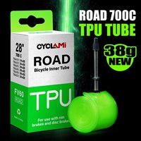 Ultralight Bike Inner Tube 700C 18 25 28 32 Road Bicycle TPU Material Tire 60mm 80mm Length French Valve Super Light CYCLami