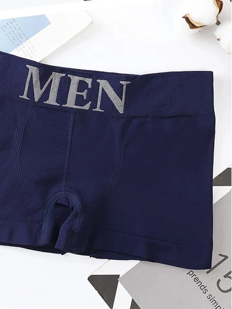 5 pezzi da uomo ad alta elasticità tinta unita comodi boxer slip mutandine collant traspiranti