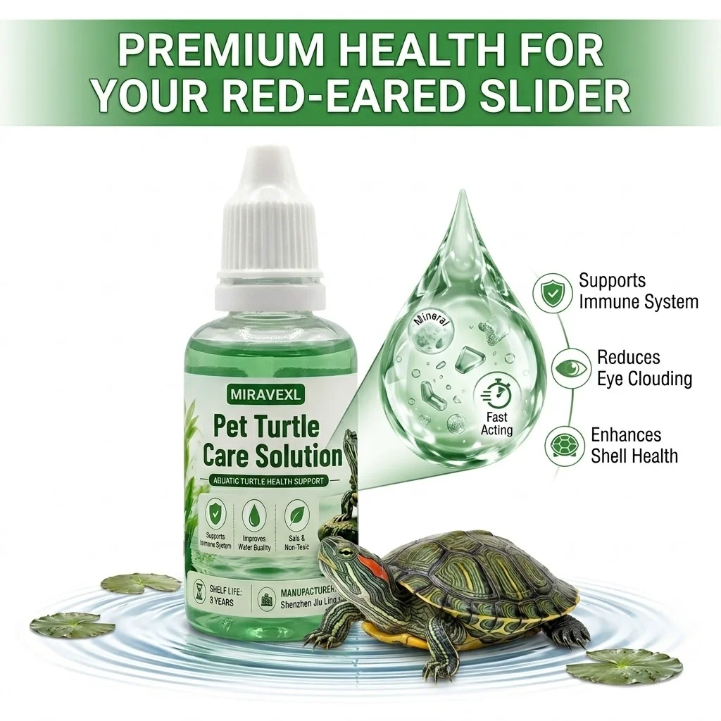 MIRAVEXL Aquatic Turtle Care Solution Water Conditioner for Pet Turtles Health SupportImproves Water Quality Non Toxic Formula