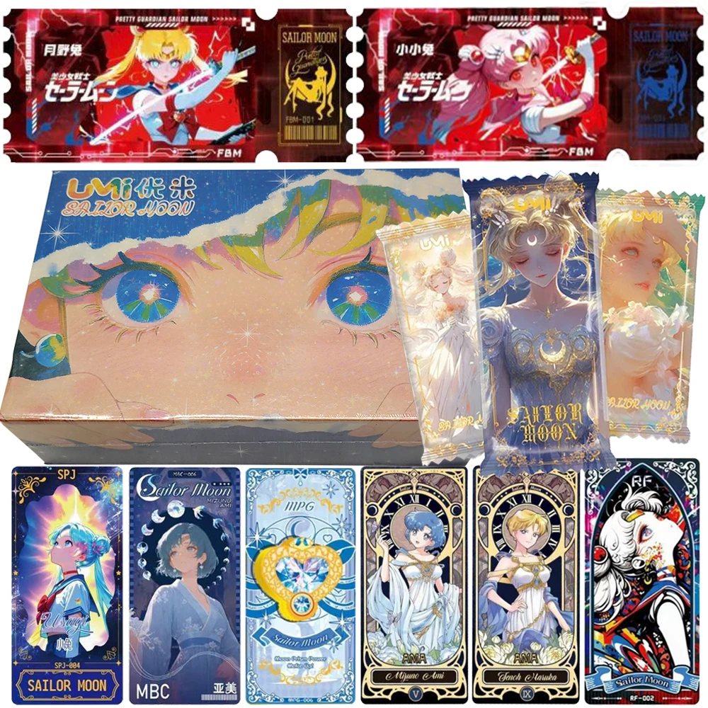 

Коллекционные карточки Sailor Moon: лимитированная серия для фанатов, любящих фэнтези, девичьи магические битвы, аниме, креативные сувениры, карточки-рамки, семейные настольные игры