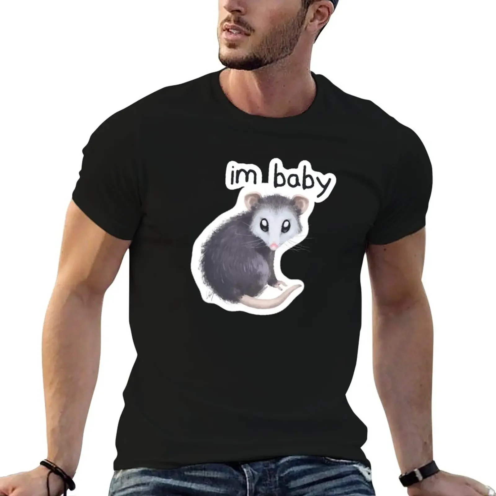 

im baby (possum) T-Shirt vintage anime figures aesthetic clothes plain t shirts men