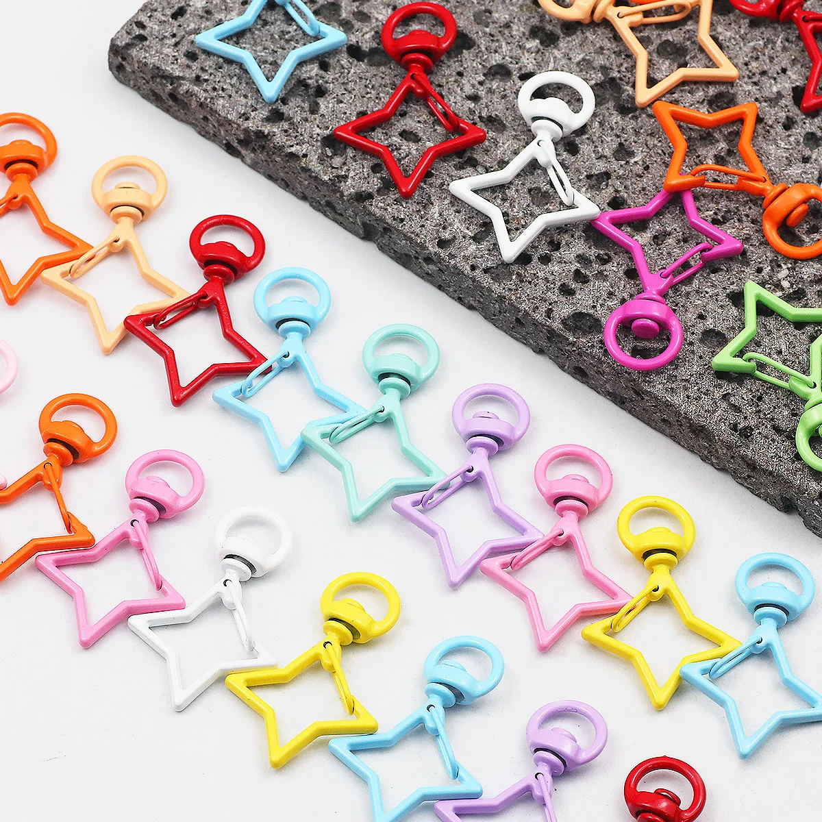 26mm 1pcs Zinc Alloy Four Pointed Star Assorted Colors Spacer Loose Beads For Jewelry Making DIY Bracelets Necklace Accessories