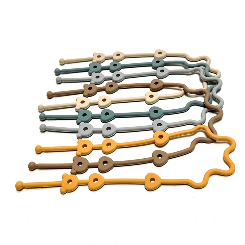Łańcuszek do smoczka dla dzieci paskami zabezpieczającymi Uchwyt silikonowy Akcesoria do wózka i krzesełka do karmienia Pasek