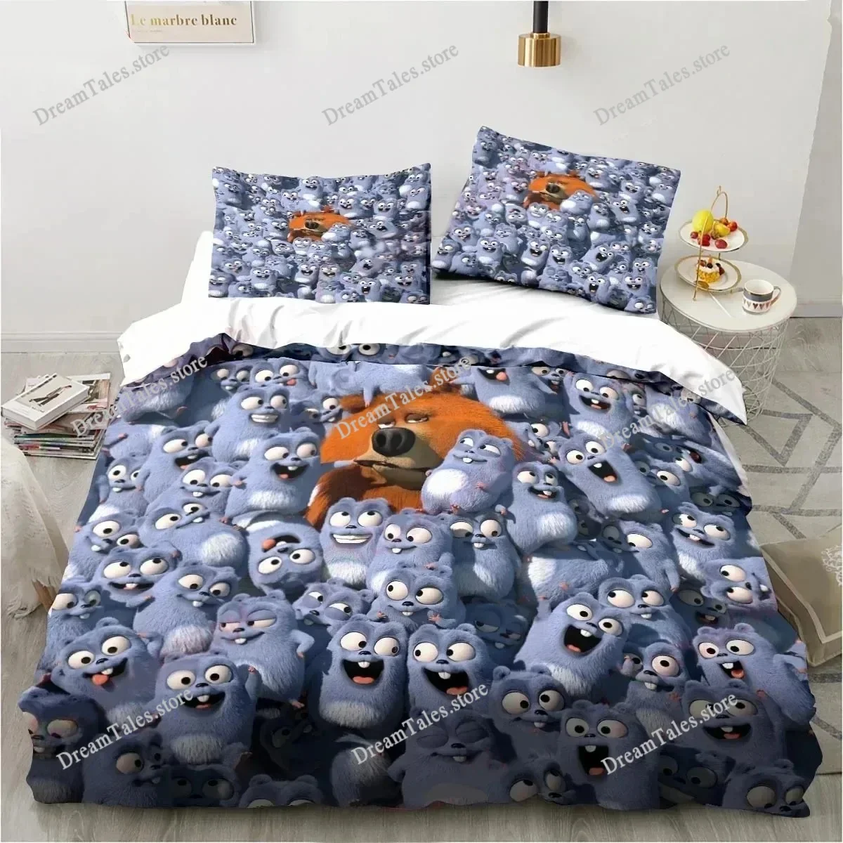 

Cartoon Grizzy N Lemmings Bedding Set Duvet Cover Bed Set Quilt Cover Pillowcase Comforter King Queen Size Boys Adult741