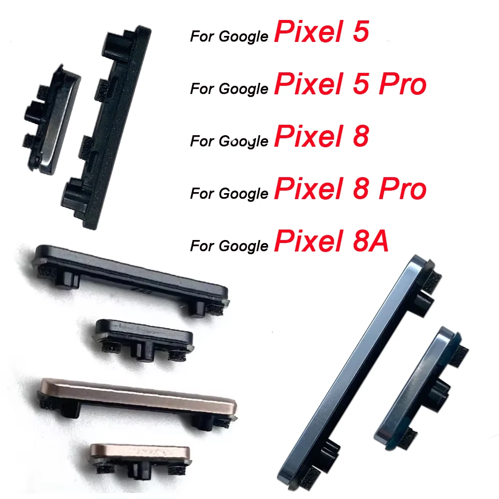 

10Pcs , For Google Pixel 5 Pro 8 Pro 8A Phone New Frame On Off Side Key Power Volume Button