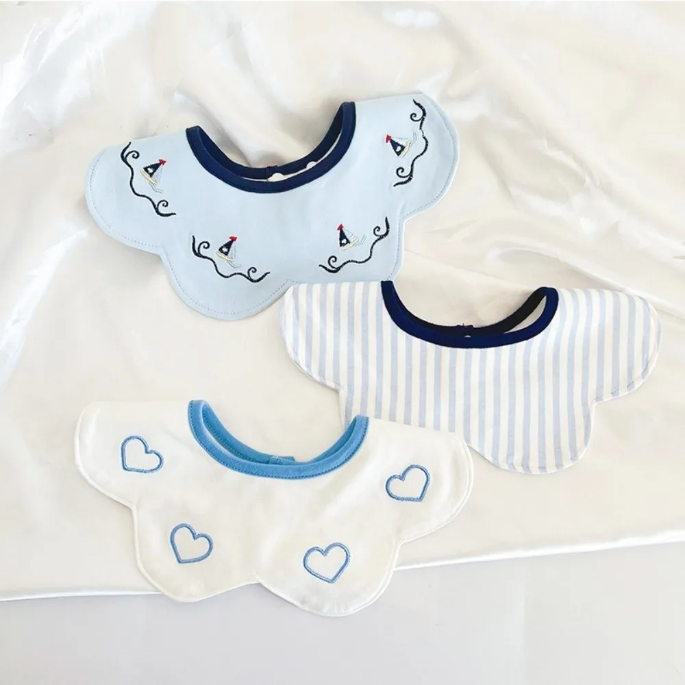 3pcs Set Absorbent Baby Bib Antibacterial 100% Cotton Summer Bibs Soft Thin Bibs for Baby Girl Boy for Toddler Feeding