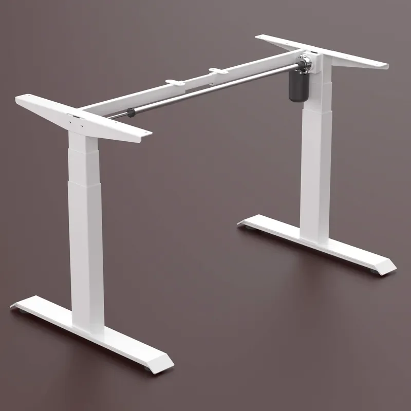 Single Motor Standing Desk Frame 2 Stage Adjustable Height Electric Sit Stand Table Base with Memory Function