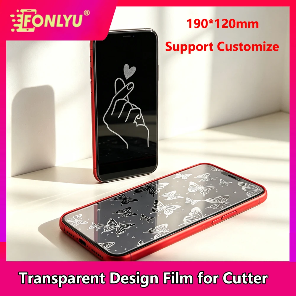 FONLYU 3D TPU Transparent Screen Protectors With Design for Hydrogel Machine Decoration Phone Stickers with Customize DIY Draws