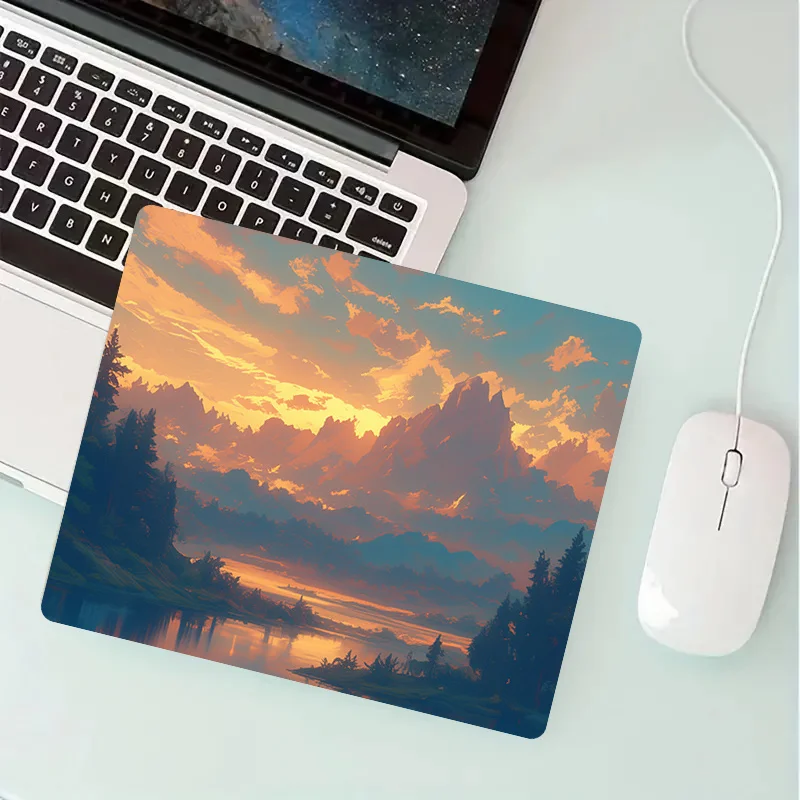 

The sunset view mouse pad is made of rubber, which is anti-slip, durable and washable. It is suitable for gamers and home use
