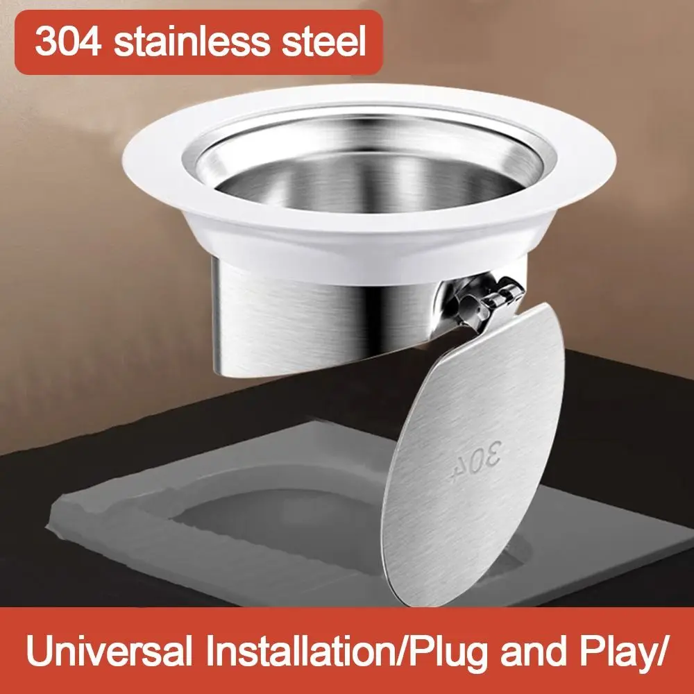 Prevent Backflow Toilet Odor Stopper Stainless steel Deodorant Sewer Anti-smell Plug Squatting Pan Floor Drain Bathroom Fitting