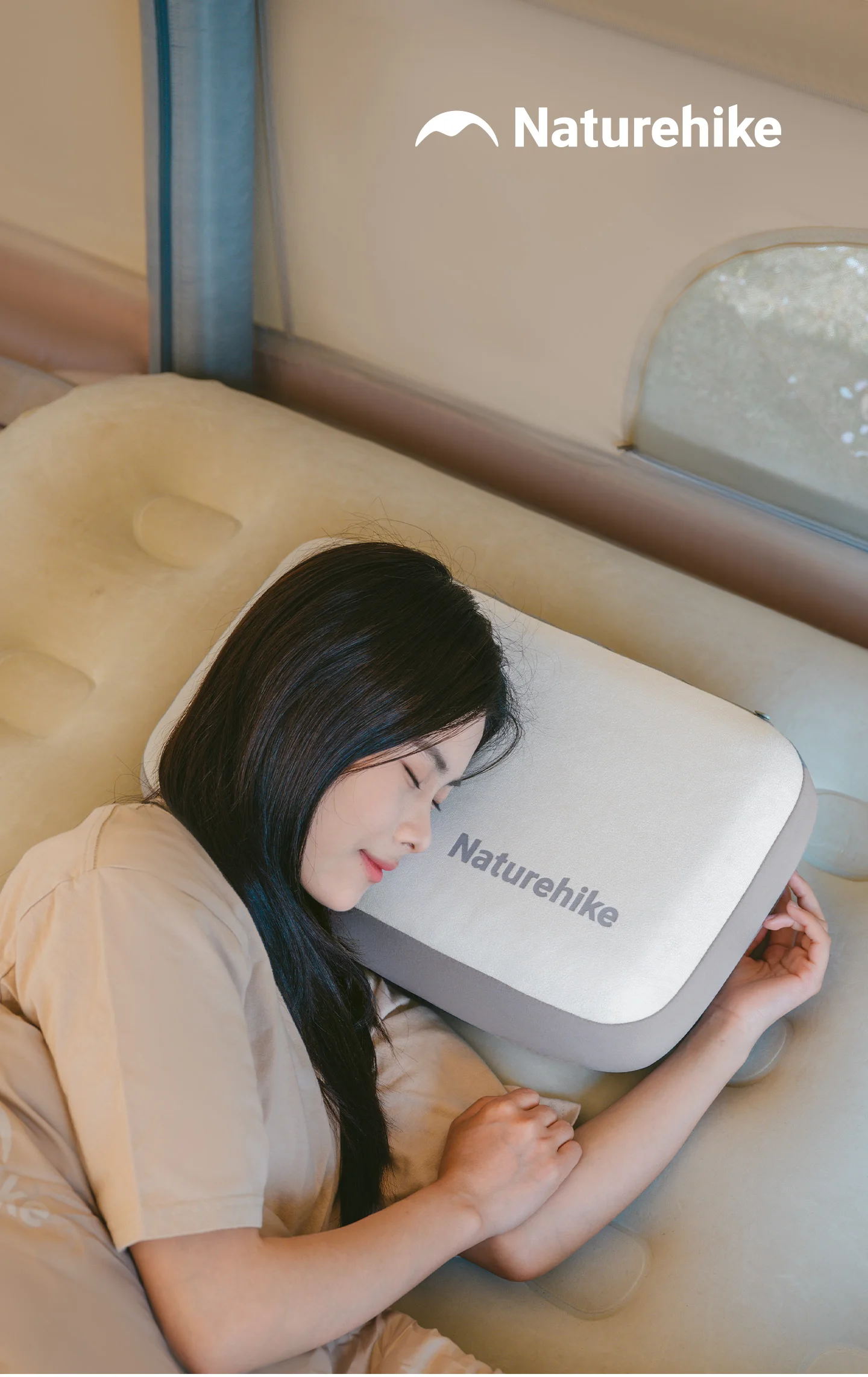Naturehike 2026 Neues Upgrade Doppelseitiges Hochelastisches Ergonomisches Nackenstützkissen für Reisen 4-Jahreszeiten Antihaft-Campingkissen – Detail 1